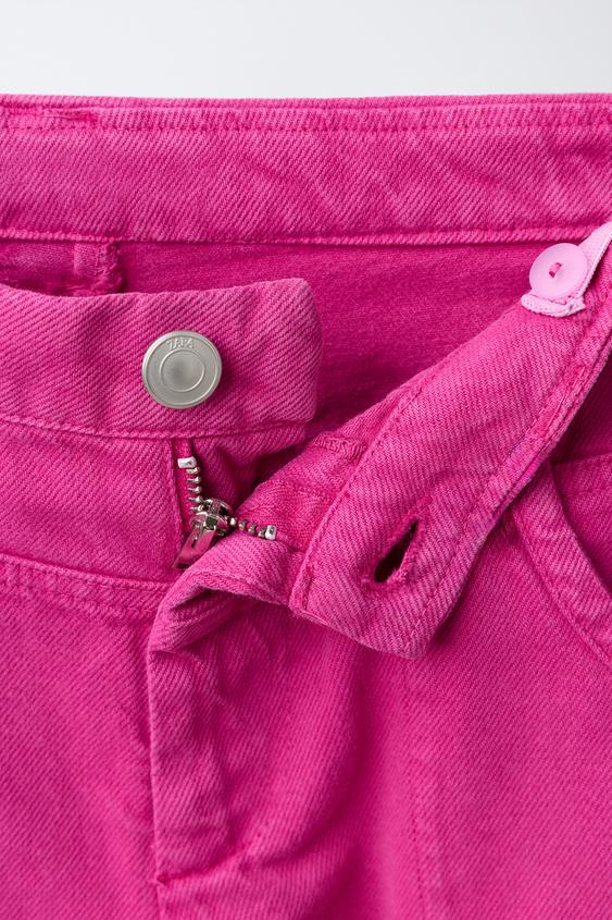 PANTALON BARREL EN SERGÉ - Fuchsia de Zara - Image 2