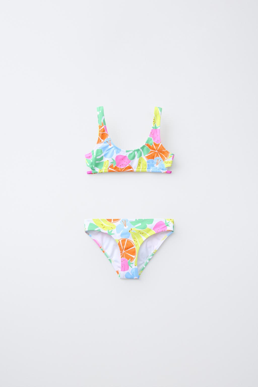 Zara 6-14 yaş/ meyvə naxışlı bikini
