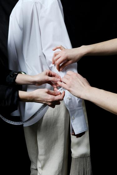 ZW COLLECTION FRINGED POCKET SQUARE SHIRT - White by Zara - Image 2