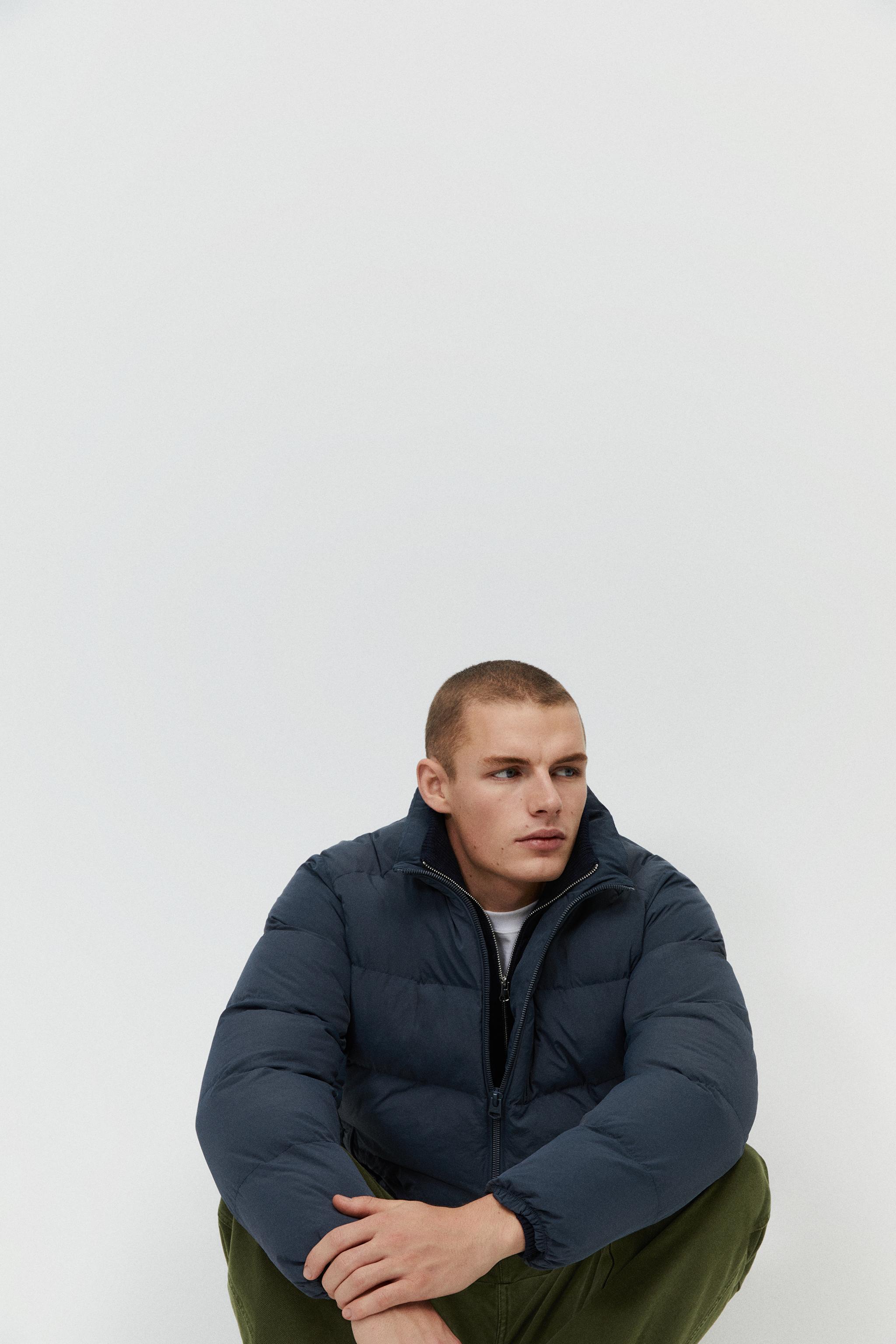 BASIC PUFFER JACKET - Blue | ZARA United States