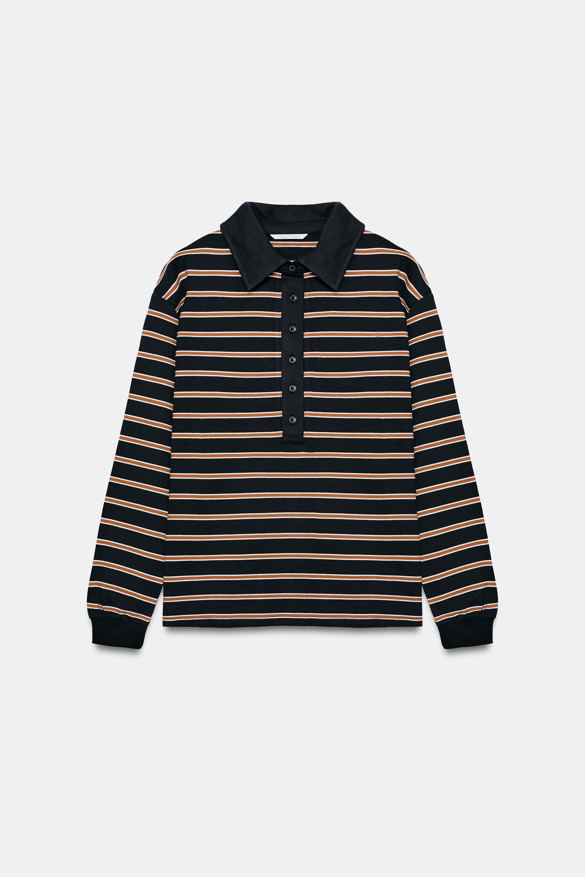 Zara Çizgili Polo görsel 6