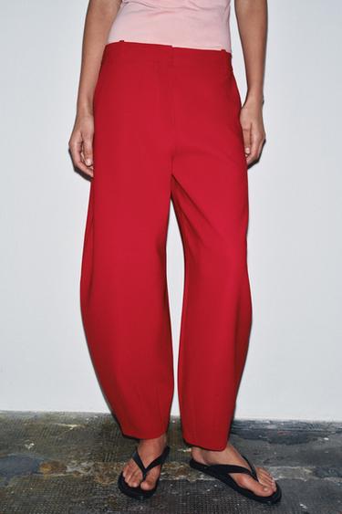 PANTALON BALLOON ZW COLLECTION - Rouge de Zara - Image 3
