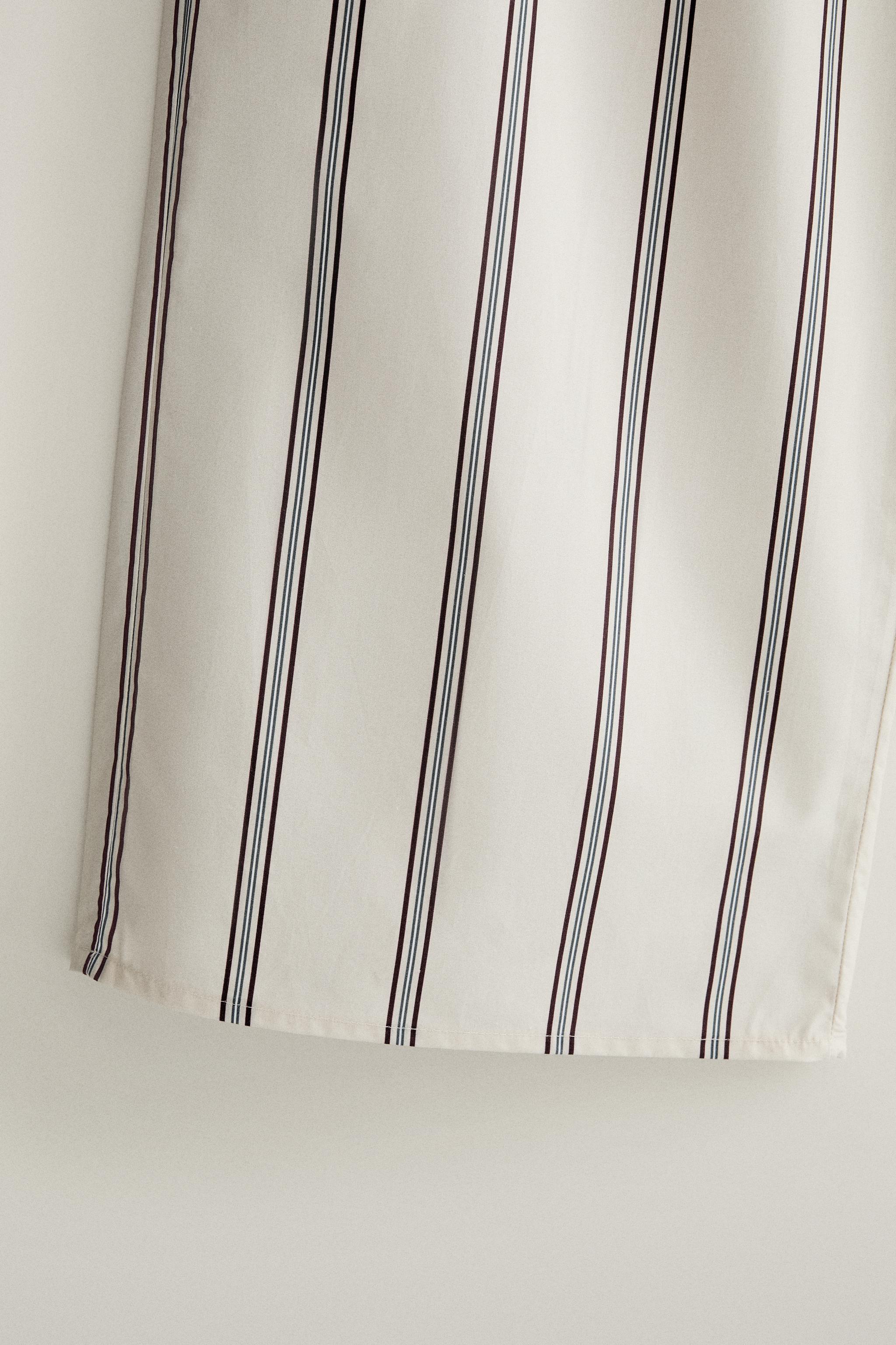 STRIPED COTTON TROUSERS