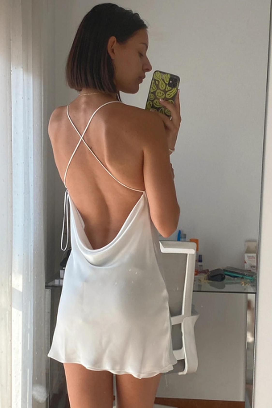 SHORT SATIN DRESS - Image 3