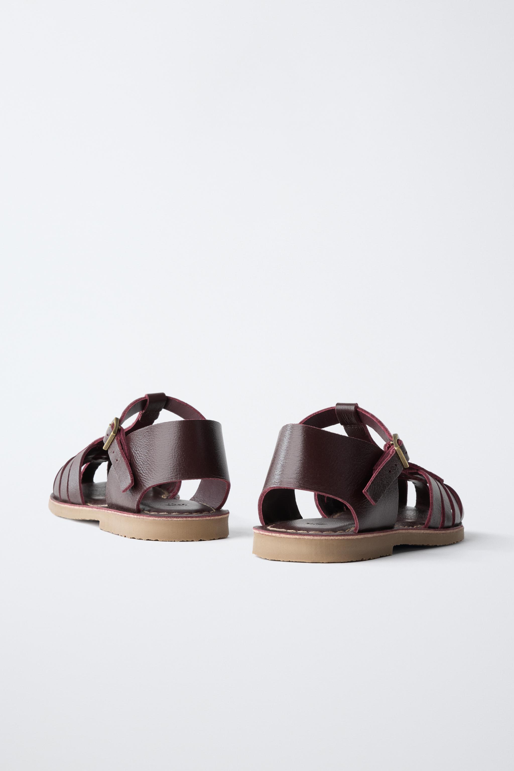 SANDALES STYLE PLAGE EN CUIR