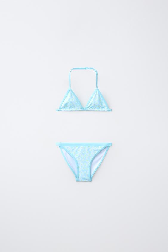6-14 AÑOS/ BIKINI MARGARITAS - Turquesa claro de Zara - Imagen 0