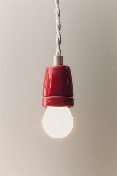 CÂBLE LAMPE PLAFOND CÉRAMIQUE - Rouge de Zara