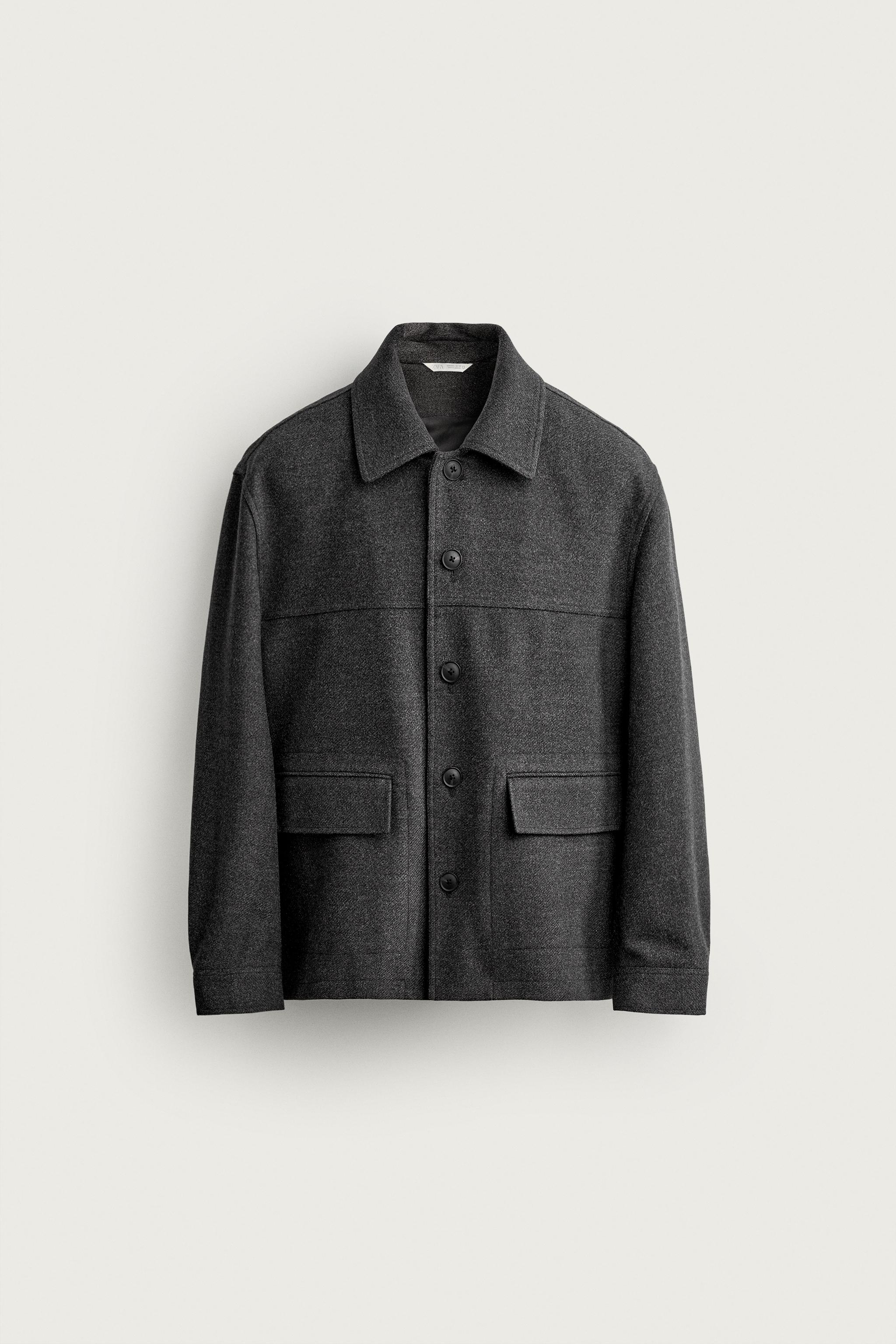 MANTEAU REGULAR FIT EN DRAP DE LAINE