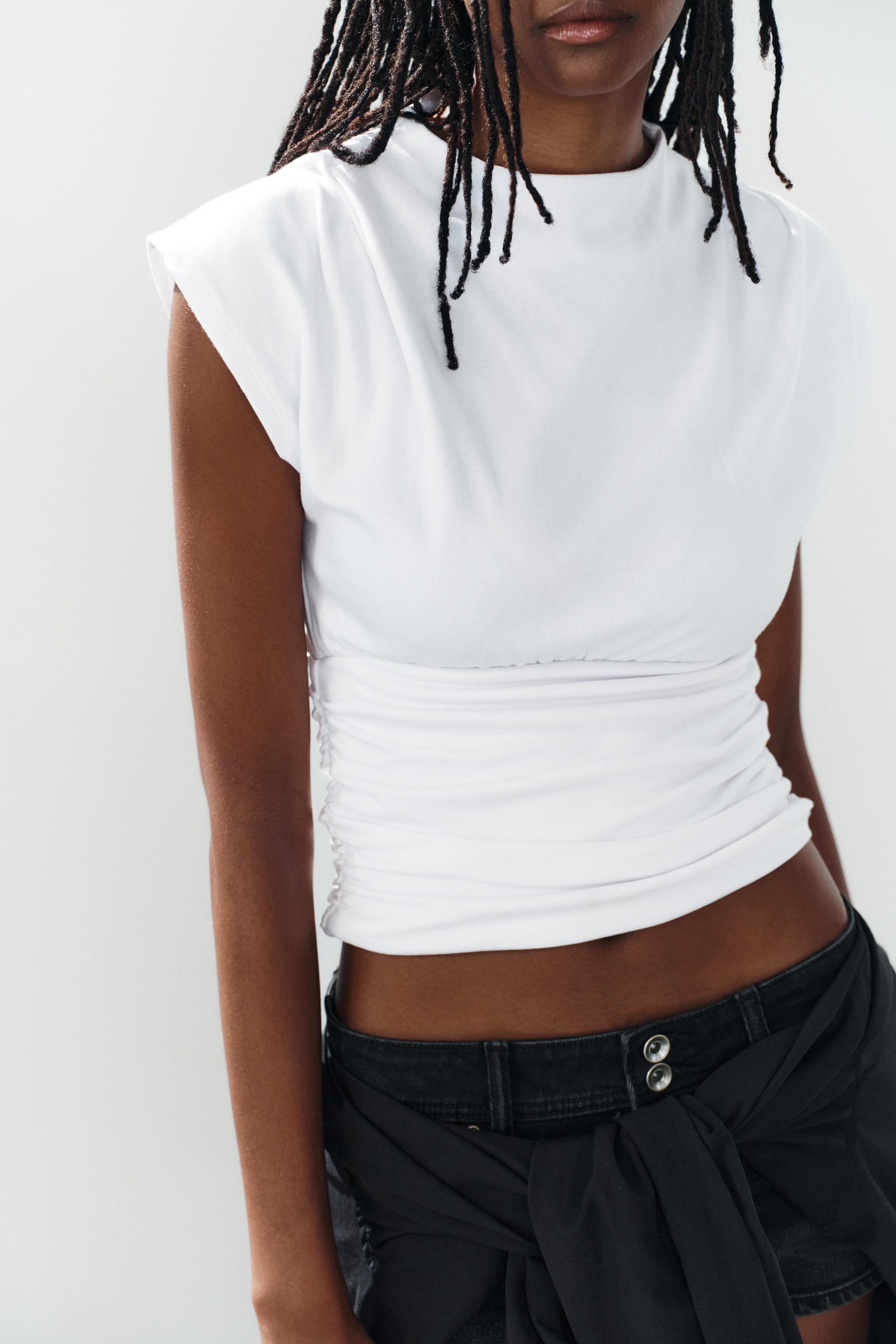 TOP À CEINTURE ET PLIS