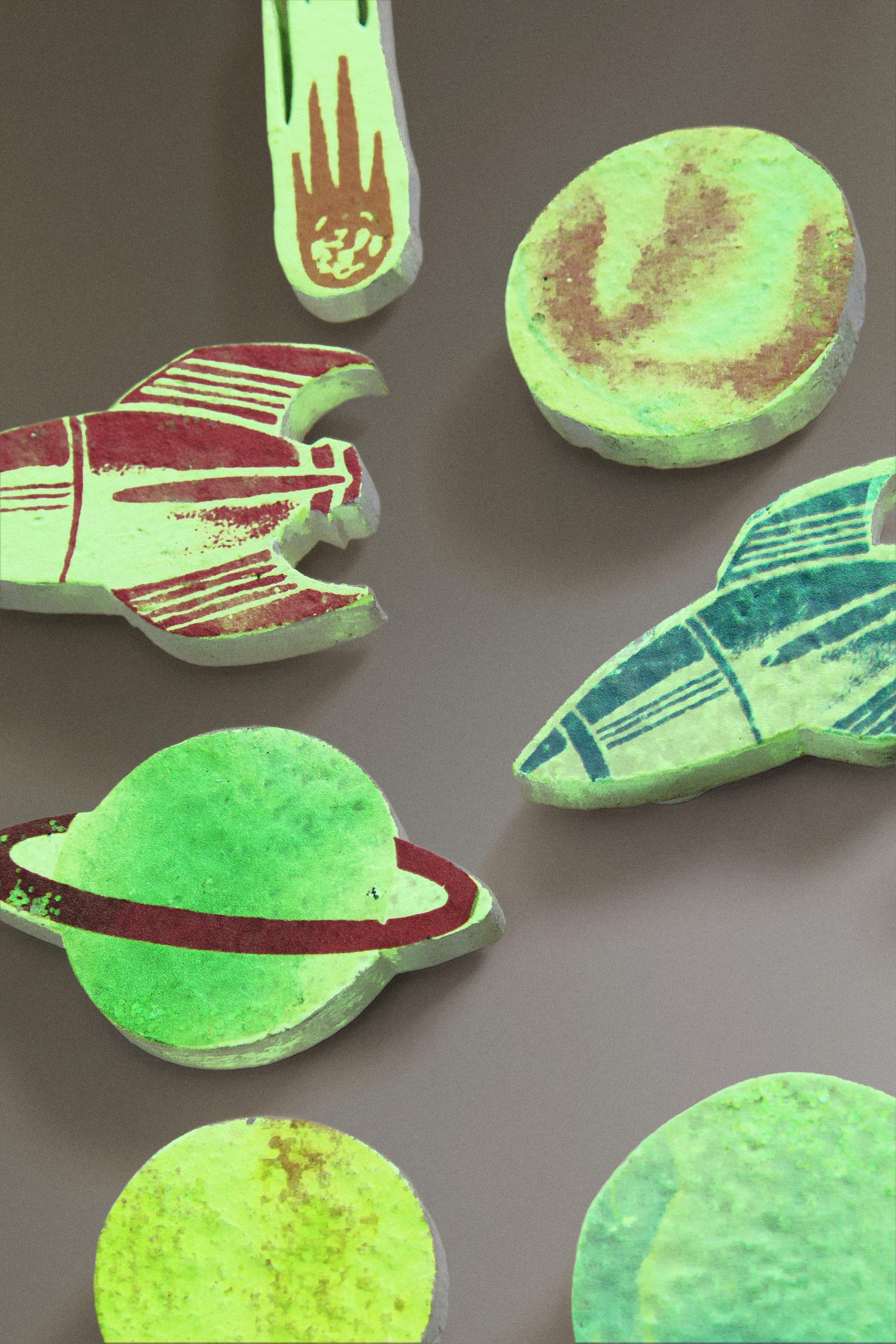 Zara KIDS' GLOW-IN-THE-DARK SPACE STICKERS — фото 3
