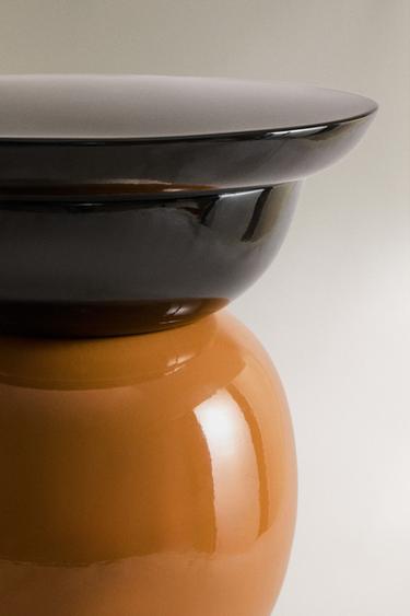 SHINY AND MATTE SIDE TABLE X COLLAGERIE - Mustard by Zara - Image 4