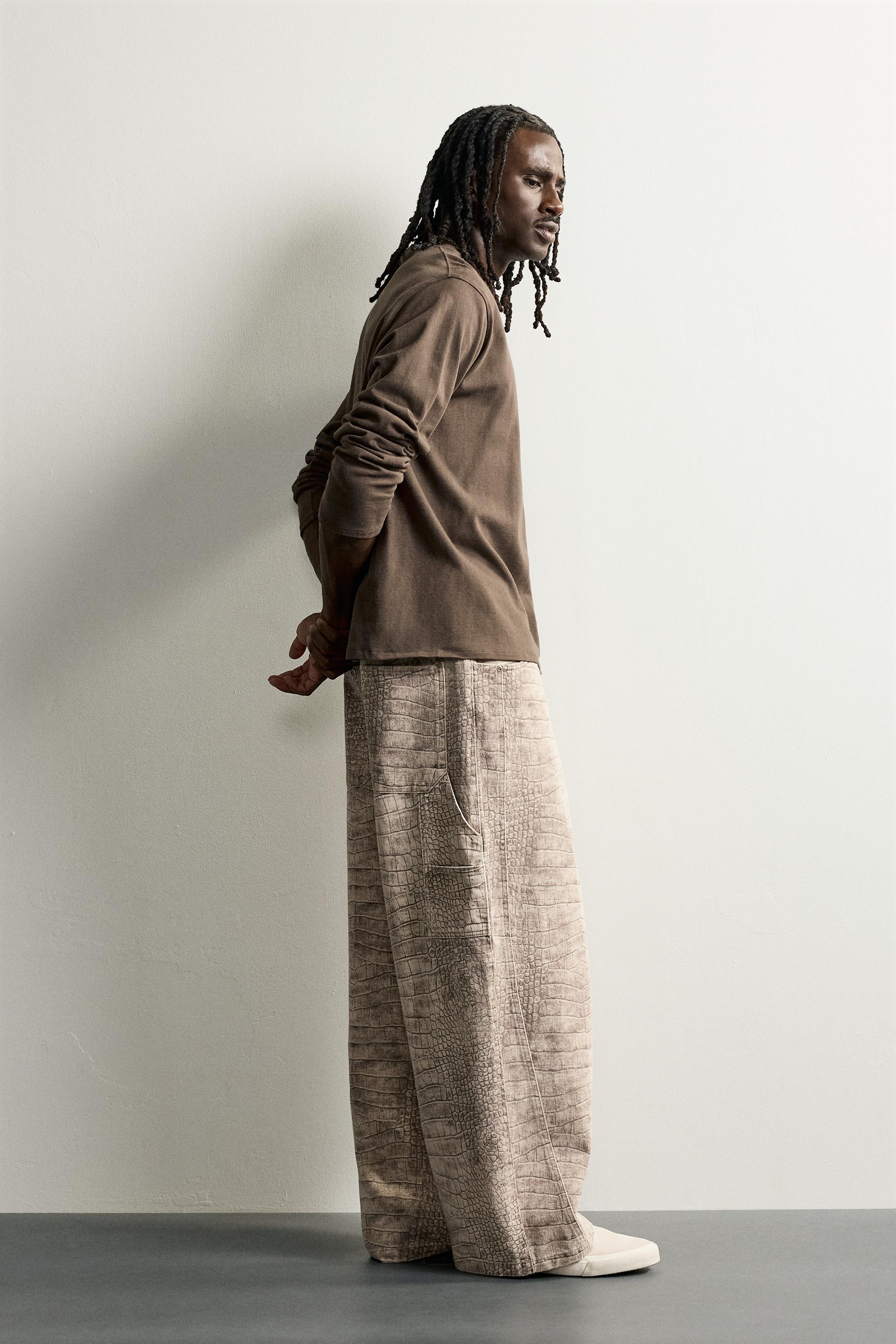 ANIMAL PRINT RELAXED FIT PANTS