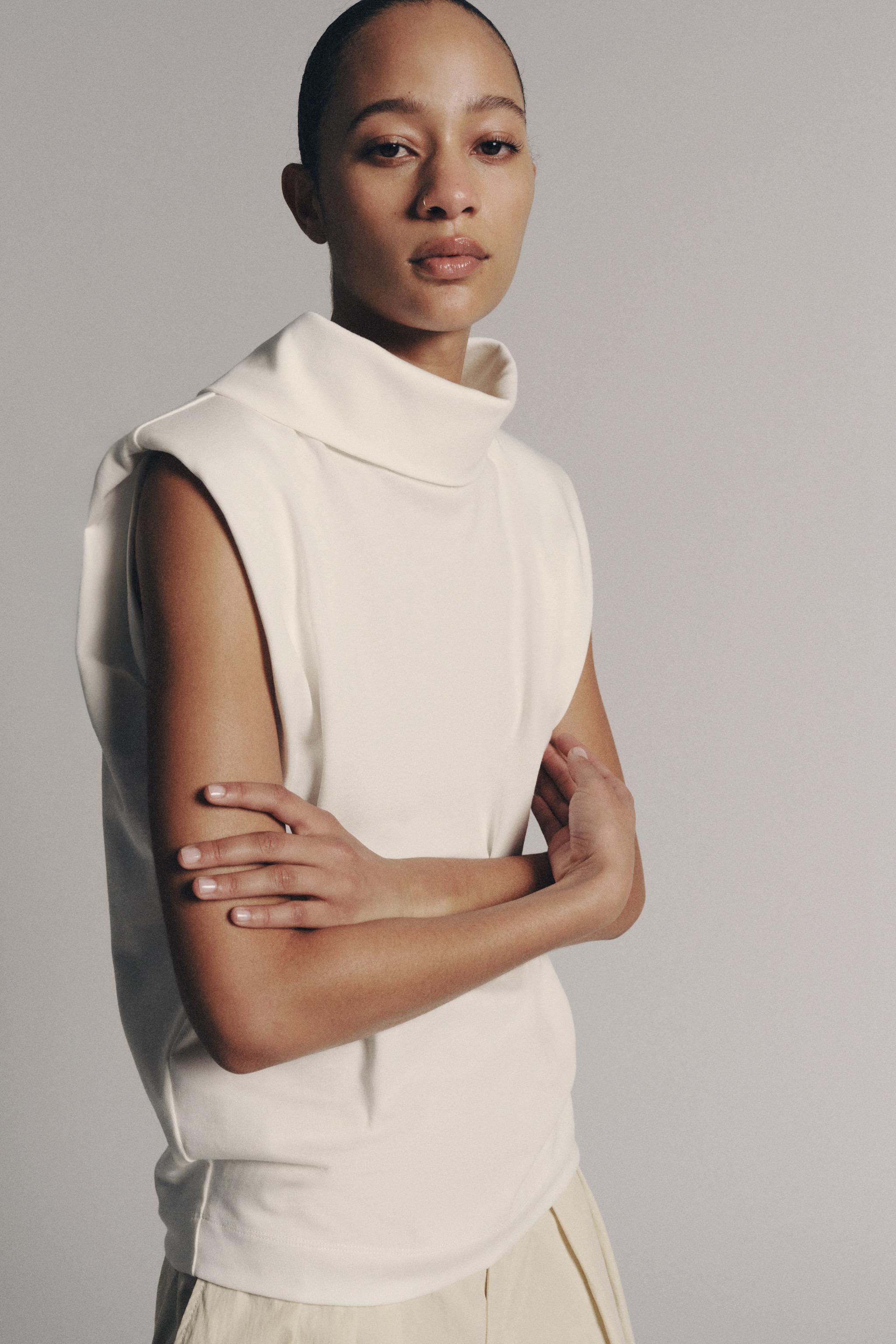 HIGH NECK TOP - White | ZARA South Africa