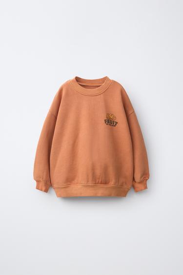 FRUIT OF THE LOOM™ PRINT SWEATSHIRT - Orange by Zara