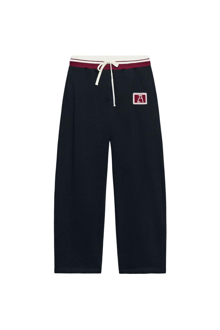 EMBROIDERED ZA PLUSH TROUSERS