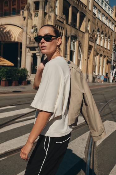 PANTALON LISERÉS CONTRASTANTS - Noir de Zara - Image 2