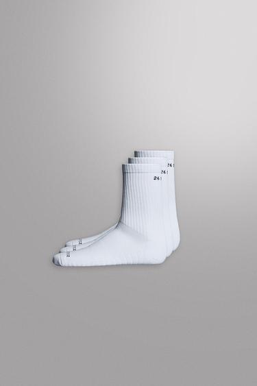 Zara 3 PACK SPORT SOCKS - White