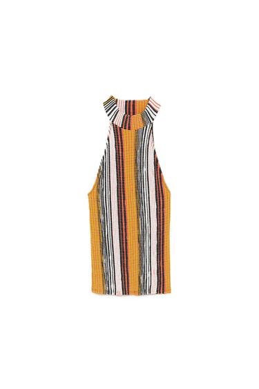 CAMISETA HALFTER RAYAS ZARA COLLECTION WIOMAN BASUC