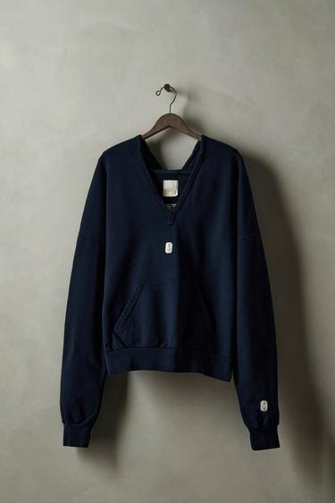 WASHED HOODIE X SR_A - Navy blue by Zara