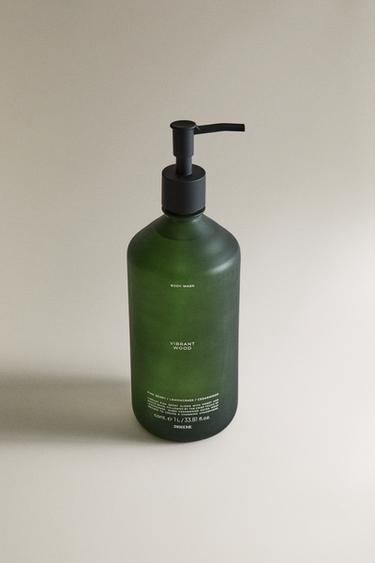 (1 L) VIBRANT WOOD LIQUID BODY SOAP - Green by Zara - Image 1