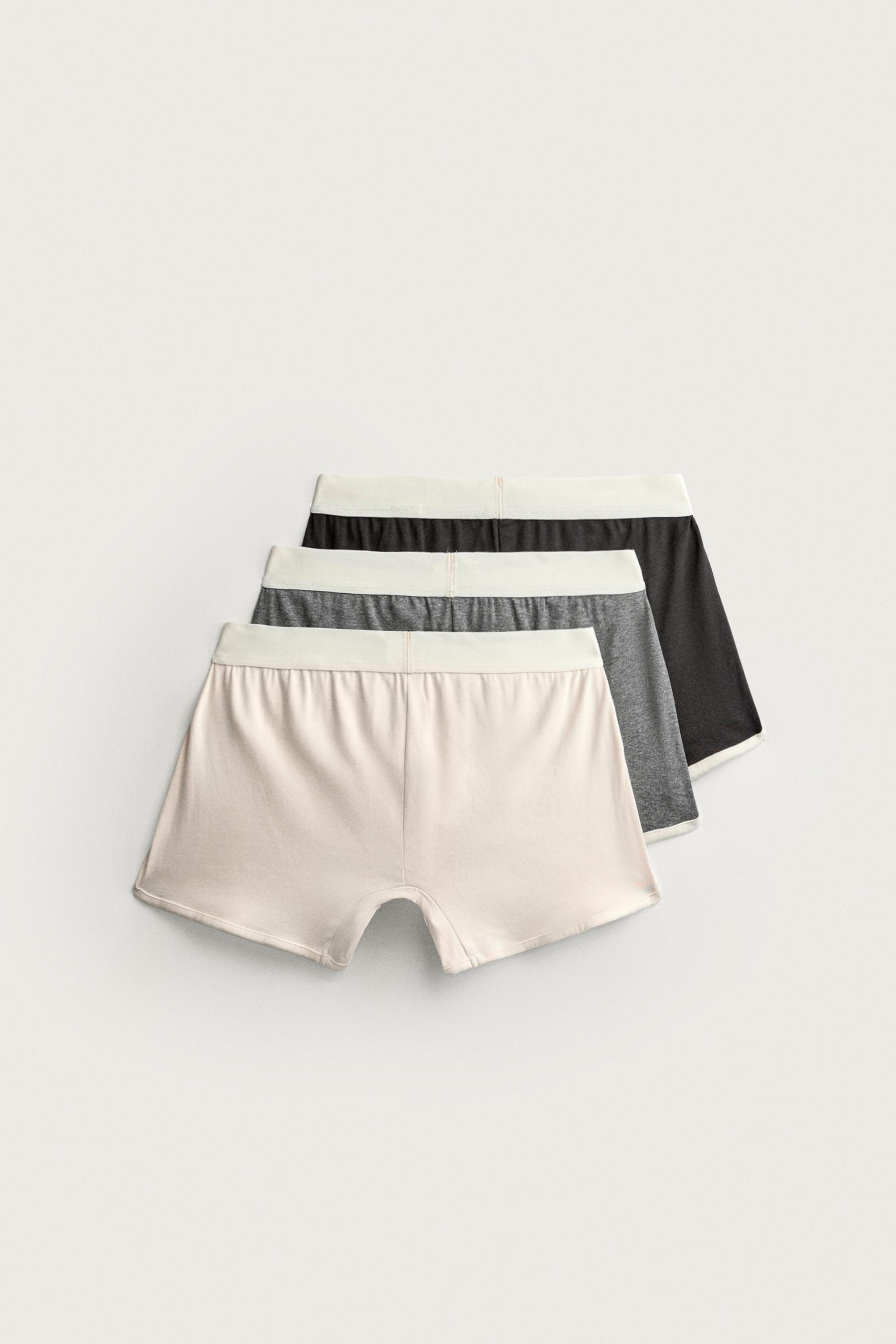 3-PACK CONTRAST RIB BOXER BRIEFS — various