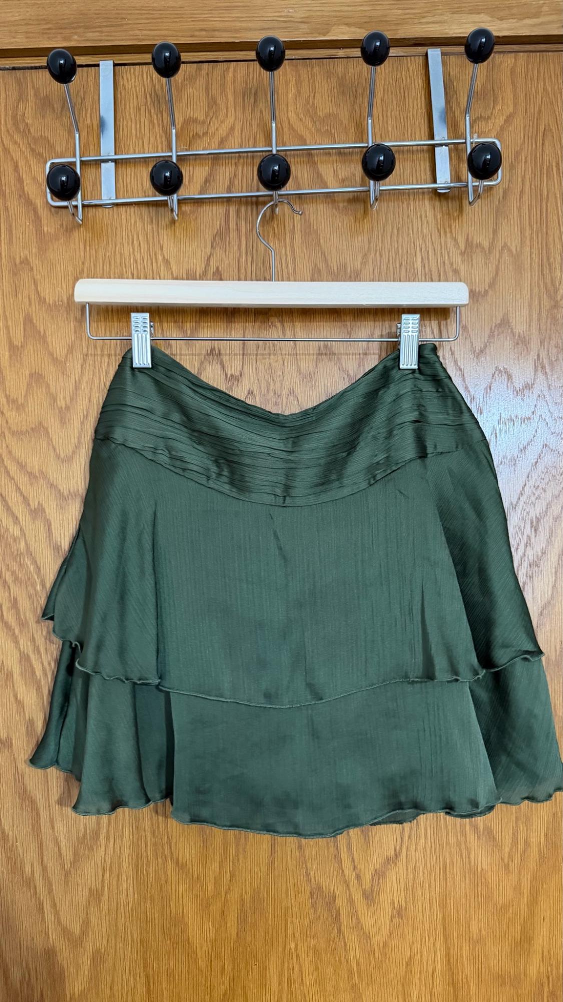 SATIN MINI SKIRT WITH RUFFLES - Image 2
