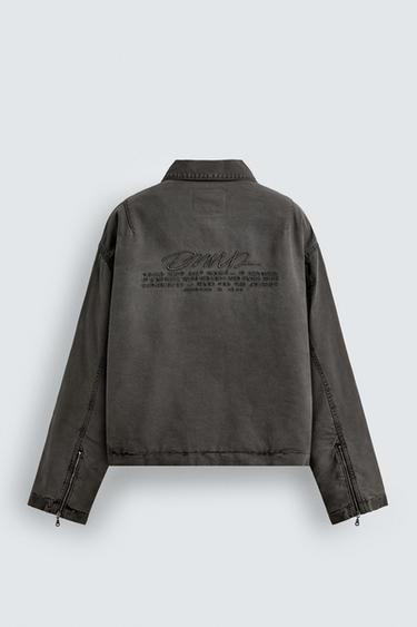 EMBROIDERED CROPPED FIT JACKET - Khaki by Zara - Image 7