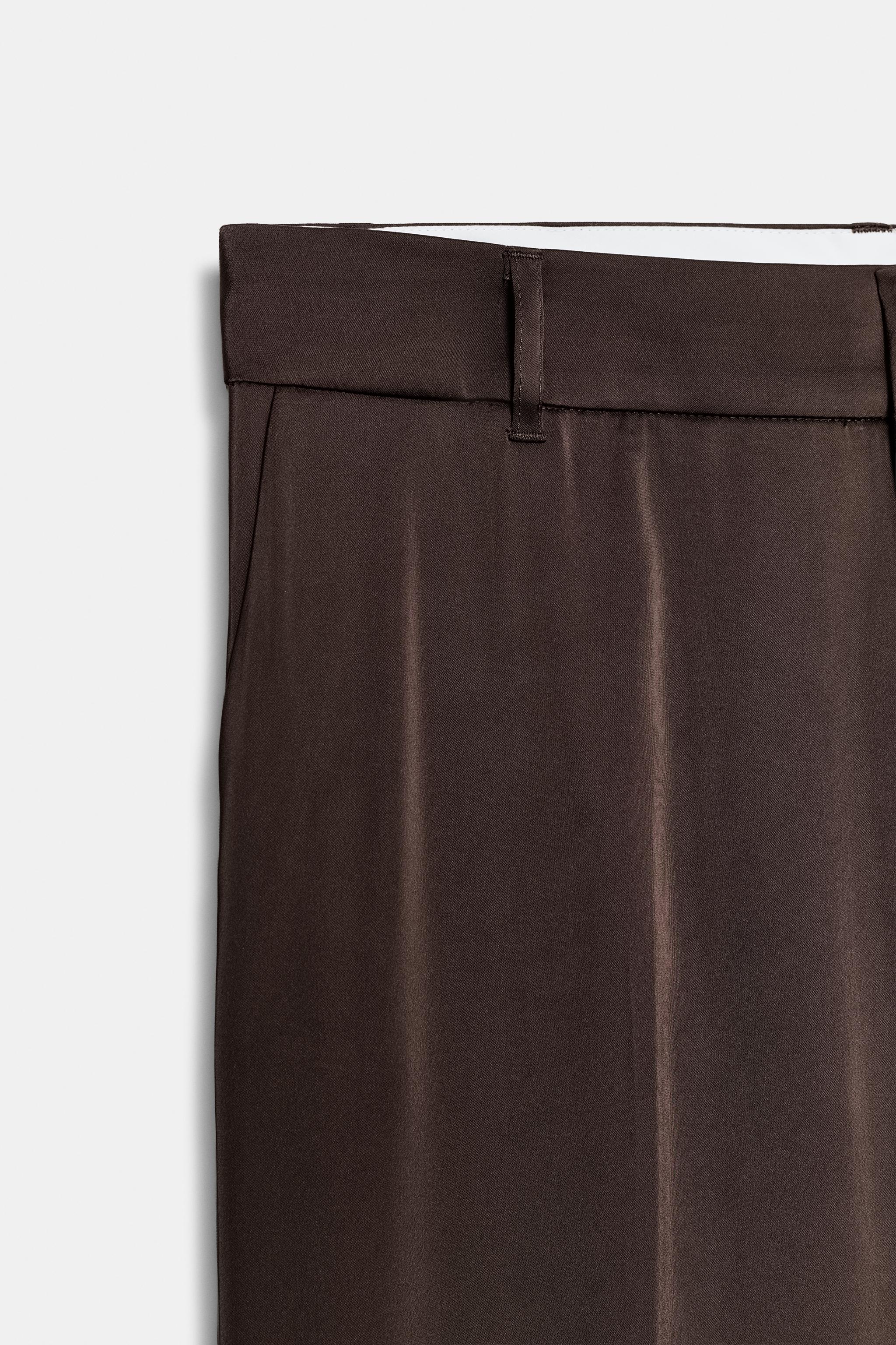 PANTALON SATINÉ TAILLE BASSE