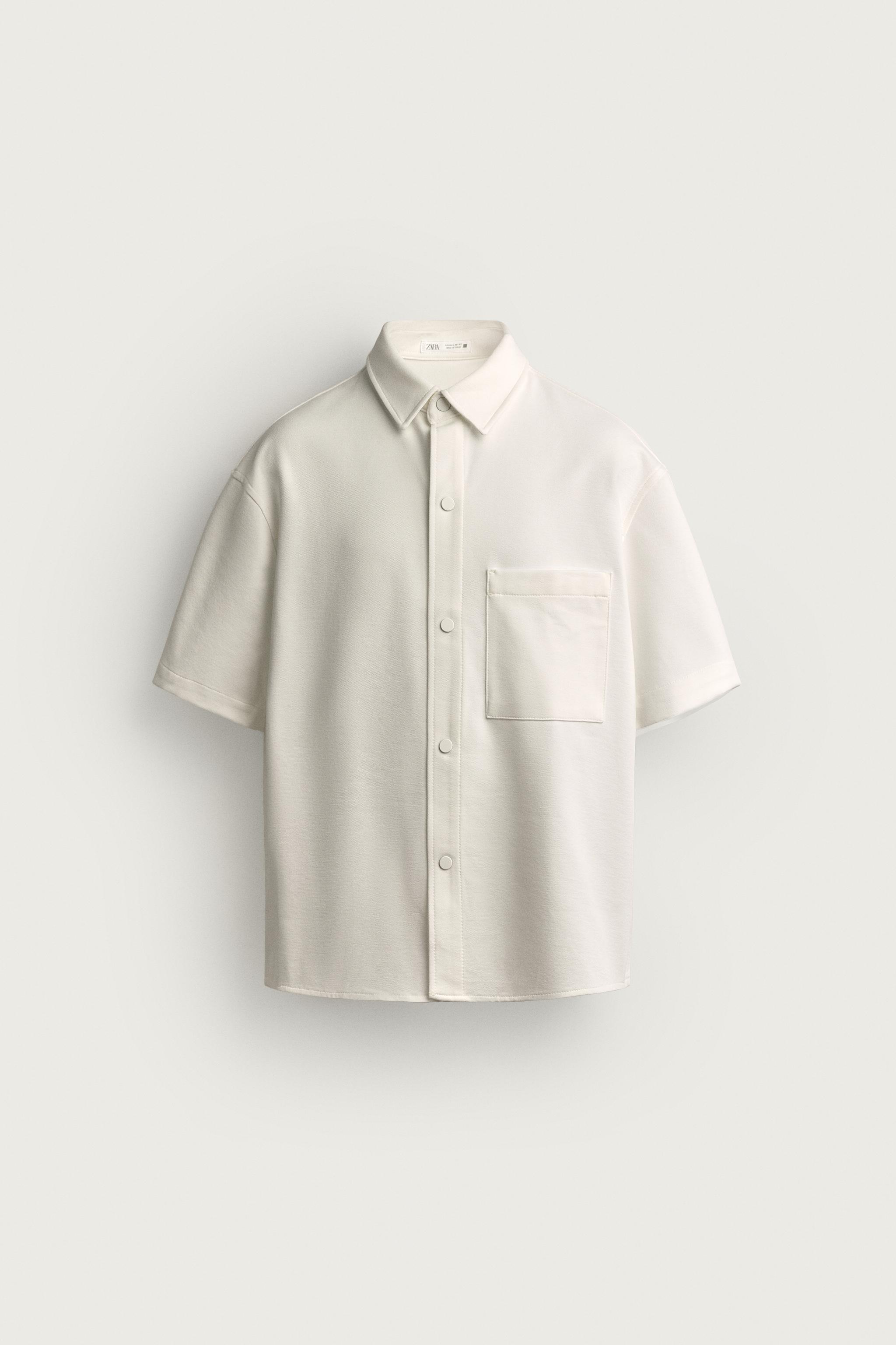 COMFORT NON-IRON OVERSHIRT — Oyster-white