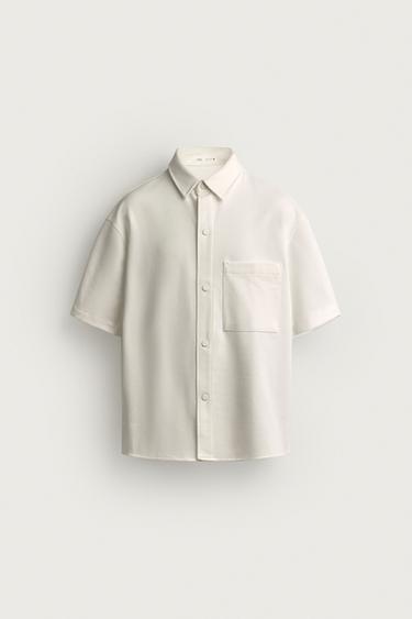 SOBRECAMISA CONFORT NON IRON - Blanco roto de Zara
