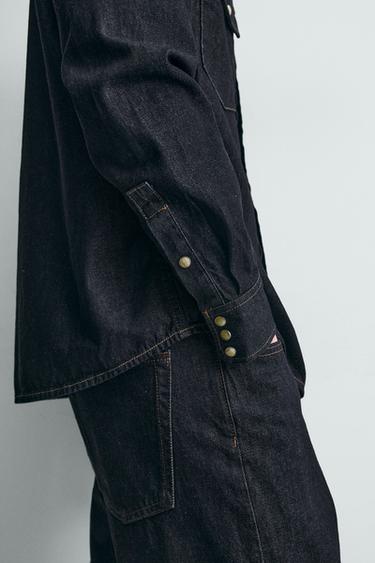 CHEMISE EN DENIM WESTERN - Indigo de Zara - Image 4