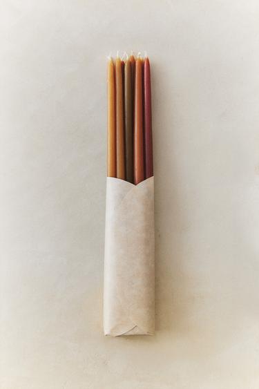 PUMPKIN SPICE SCENTED TAPER CANDLES (PACK OF 12) - Pumpkin by Zara