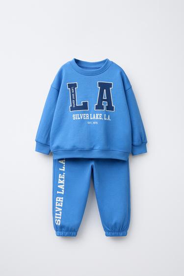 TOTAL LOOK TEXT SWEATSHIRT AND JOGGERS - 238 by Zara - Image 0