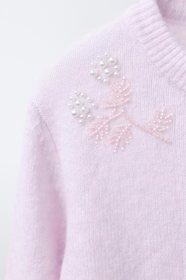 BEADED KNIT CARDIGAN - Light lilac by Zara - Image 2