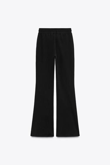 FLARE PLUSH TROUSERS - Black by Zara - Image 4