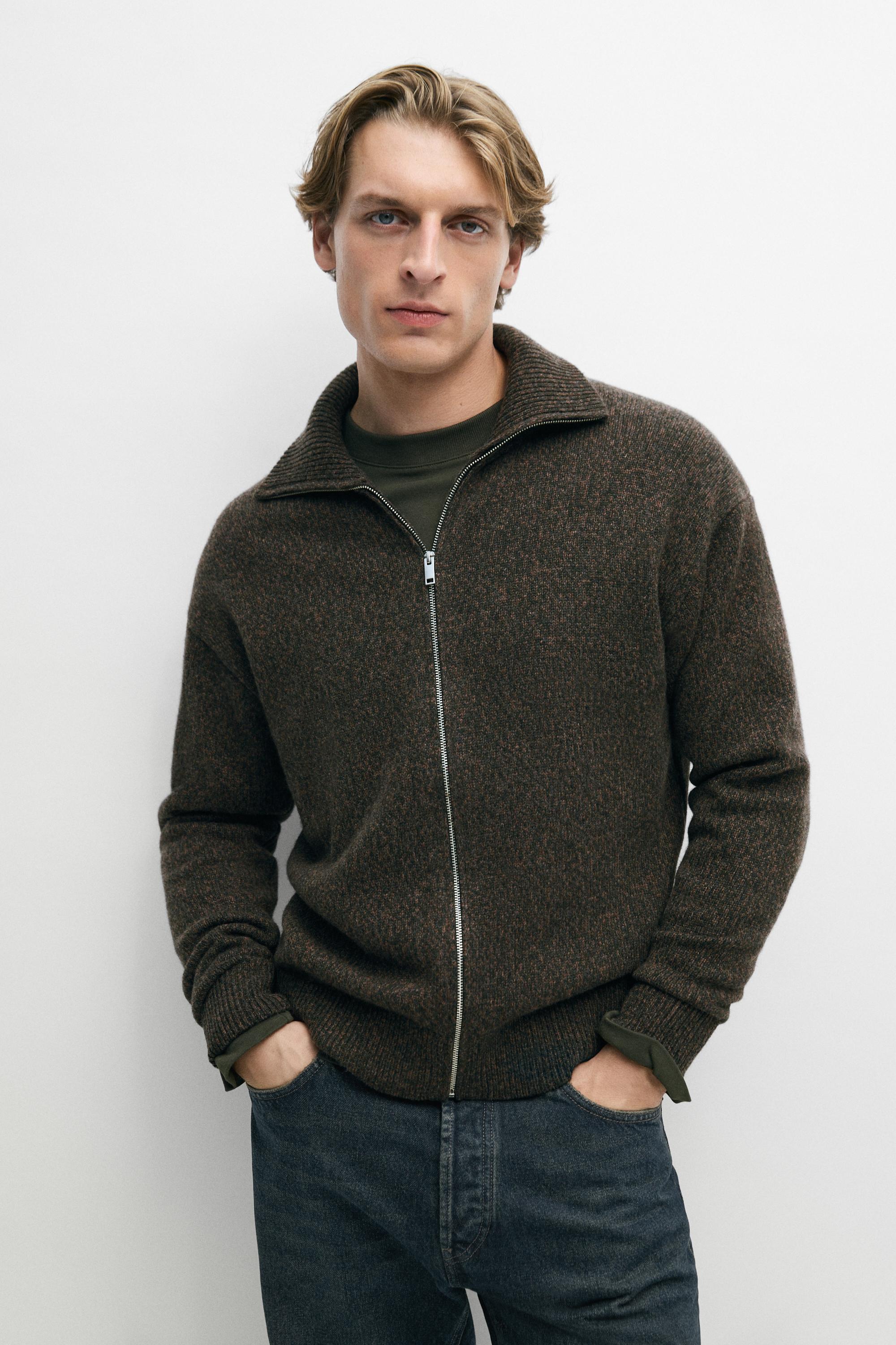 Cardigan 100 % laine à fermeture Éclair