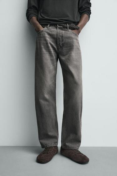 REGULAR FIT JEANS - Grey by Zara
