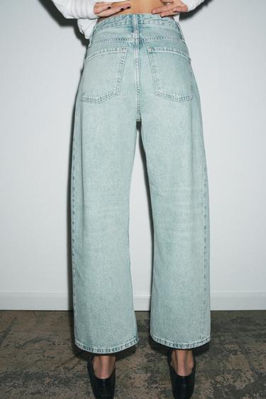 ZW COLLECTION ANKLE RELAXED FIT MID-WAIST JEANS - Light blue by Zara - Image 2