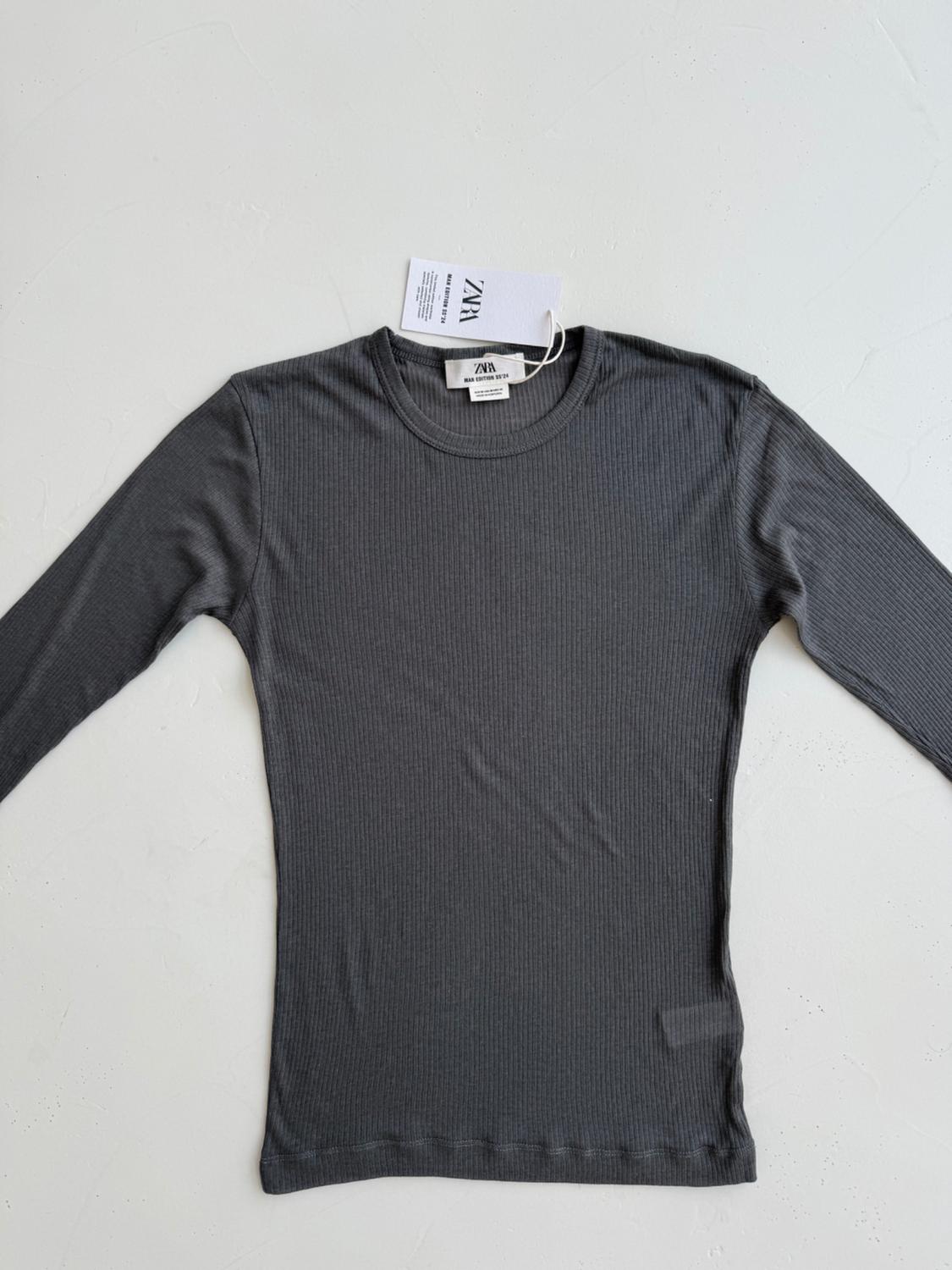 SEMI-SHEER RIBBED T-SHIRT - Image 2