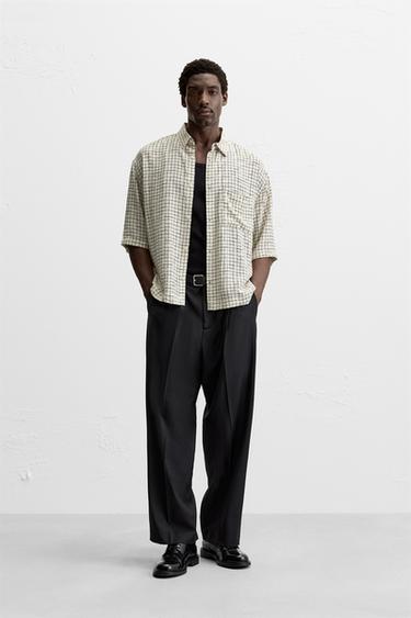 CAMISA XADREZ - Branco / Preto da Zara - Imagem 0