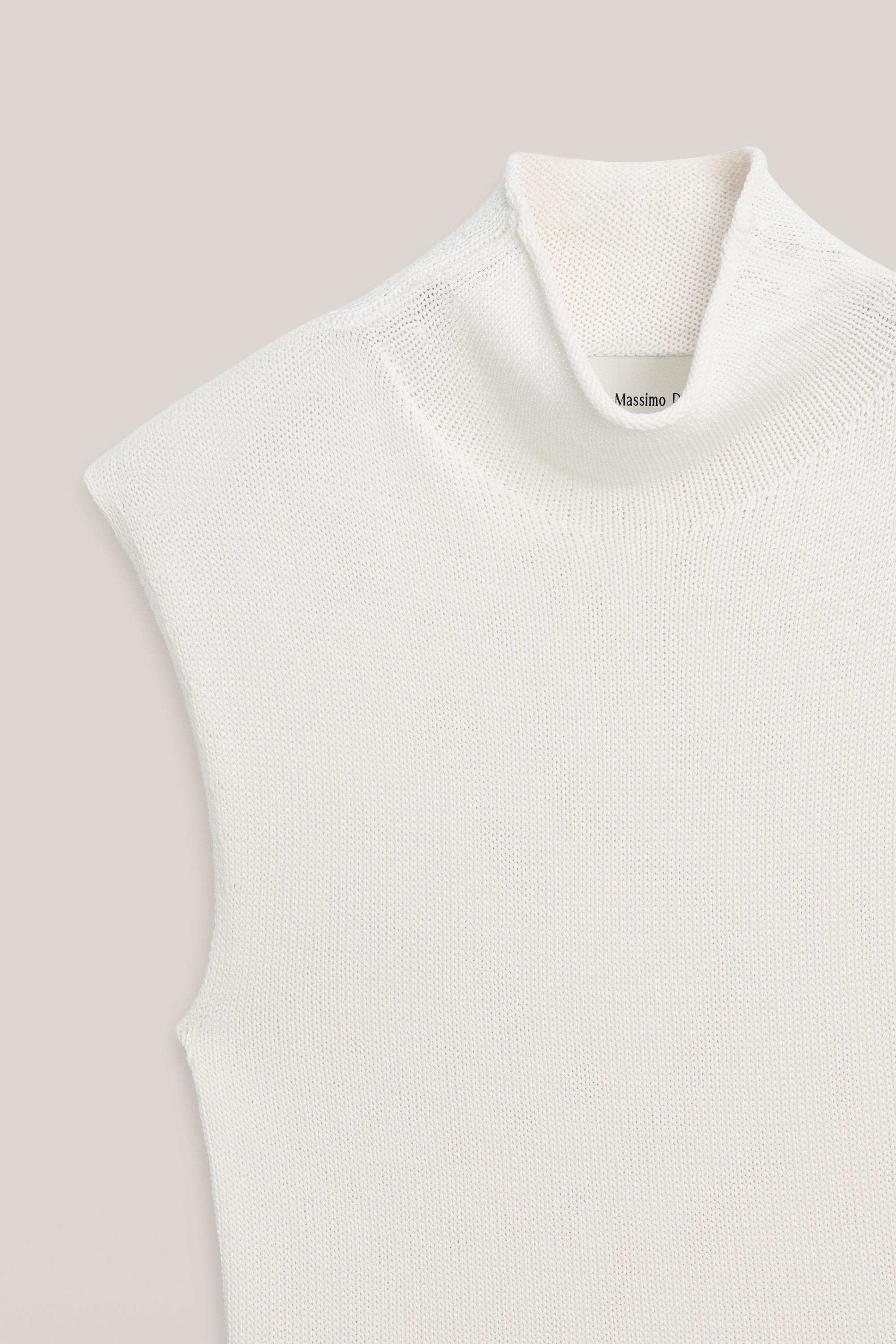Knit cotton and silk mock turtleneck top - LIMITED EDITION