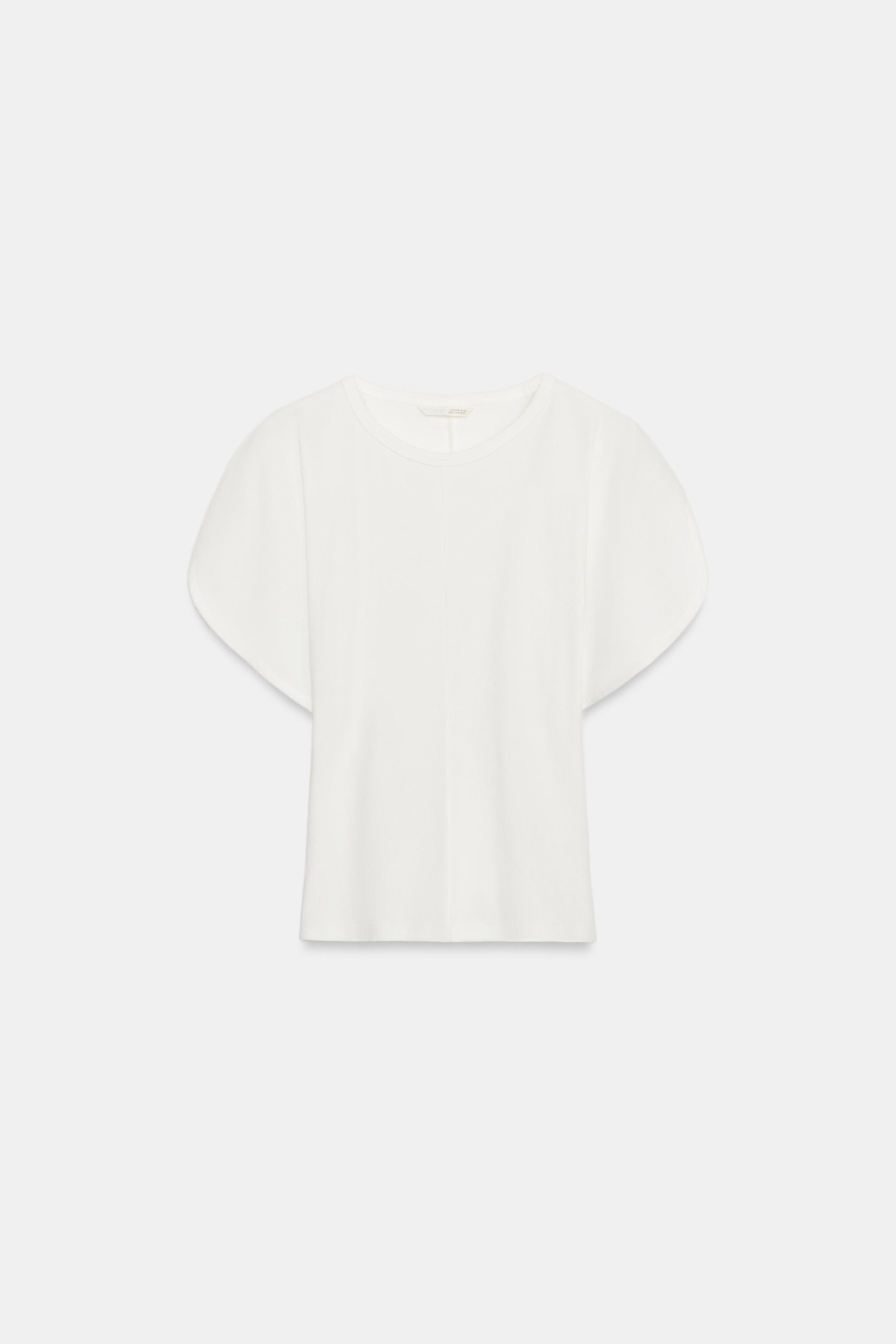 Zara YARASA KOLLU T-SHIRT görsel 4