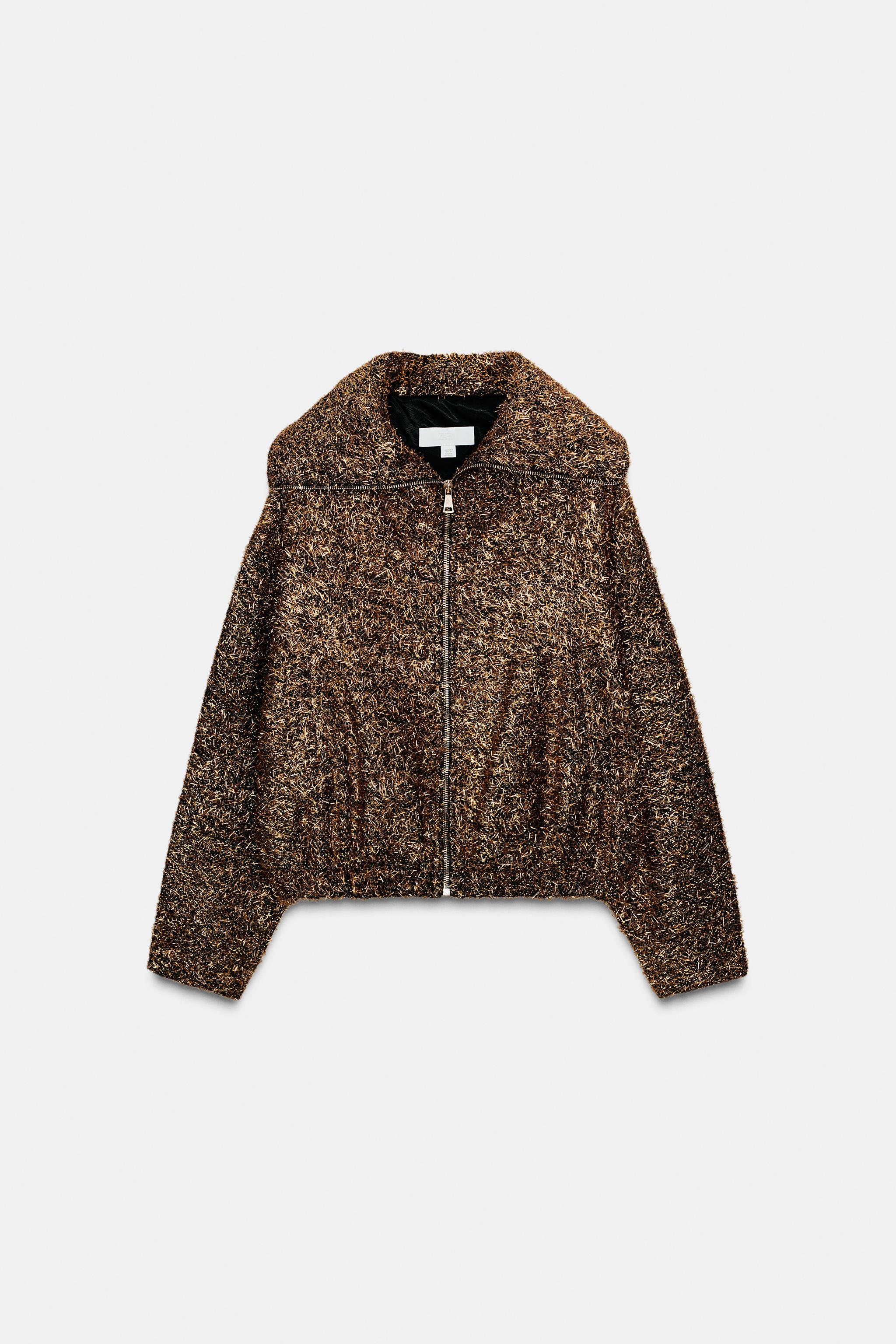 BLOUSON BOMBER À FIL MÉTALLISÉ