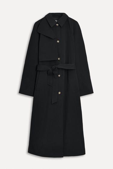 COTTON TRENCH COAT 50TH ANNIVERSARY - Black by Zara - Image 1