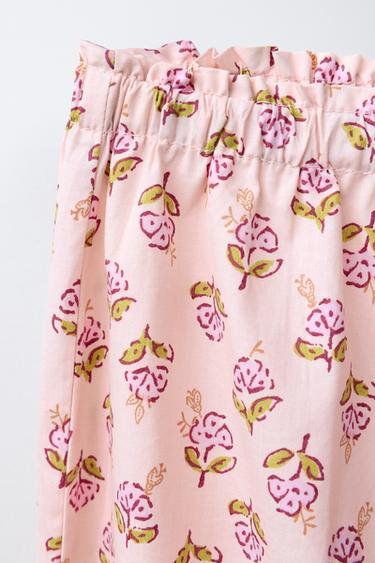 6-14 YEARS/ FLORAL SHIRT AND TROUSERS PYJAMAS - Pink by Zara - Image 6
