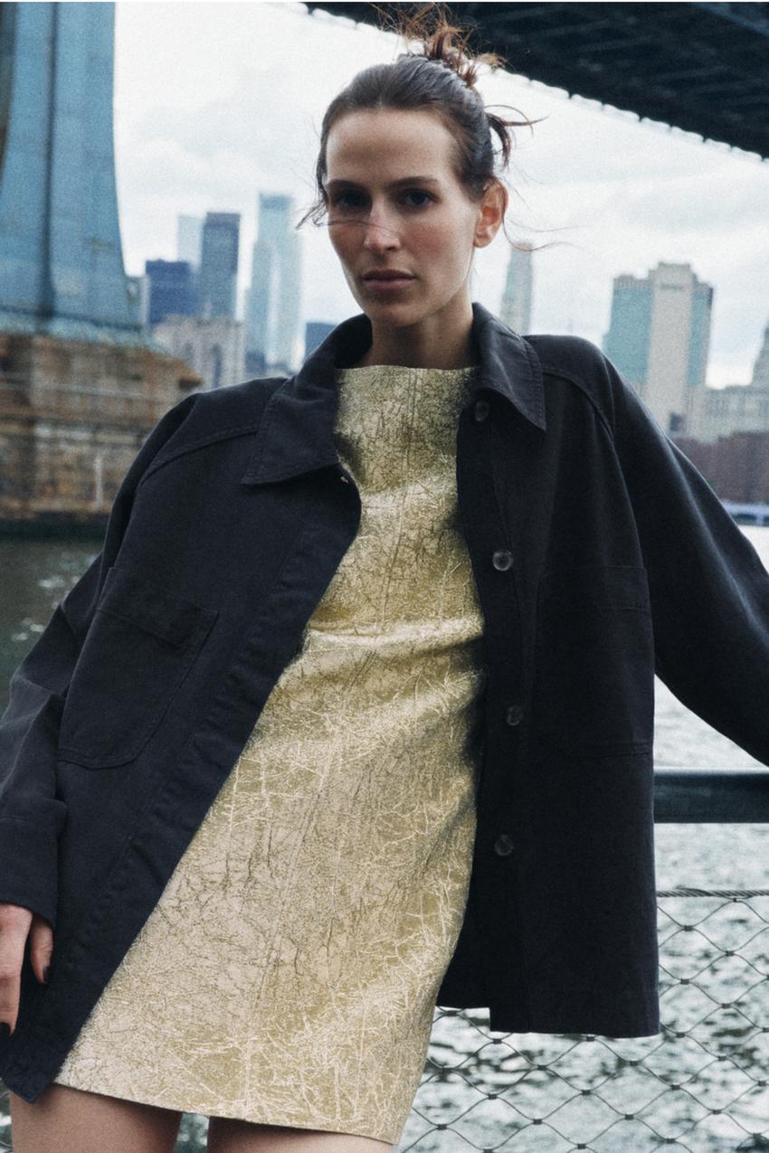 ZW COLLECTION ポケット オーバーサイズ シャツジャケット - カーボン  