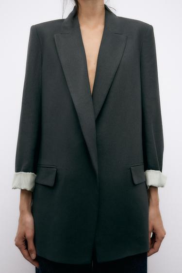 BLAZER DE LINHO - Cinza-antracito da Zara - Imagem 0