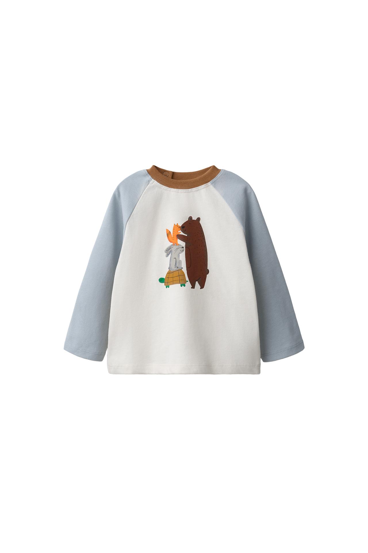 ANIMAL PRINT RAGLAN T-SHIRT