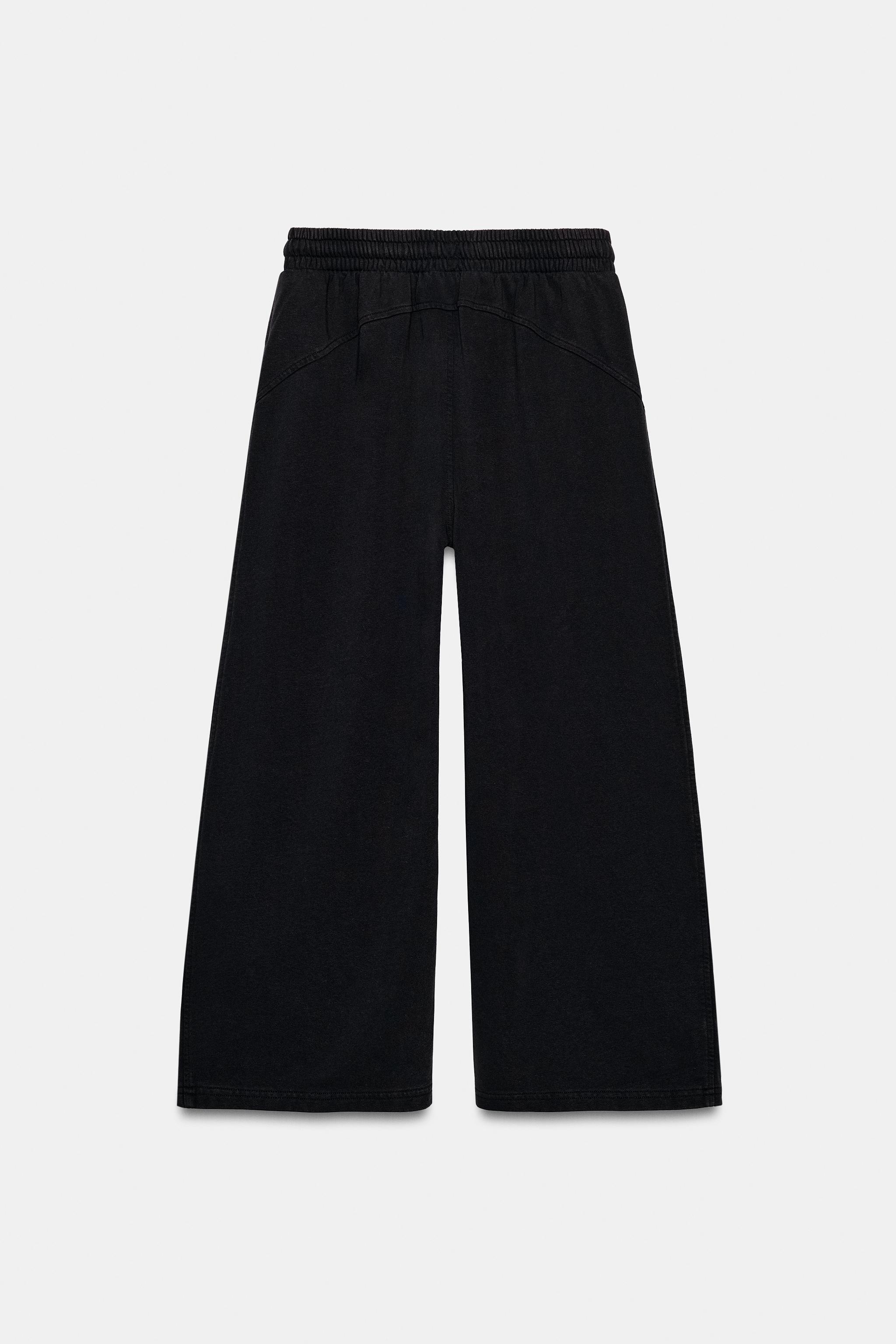 WASHED EFFECT FLEECE PANTS