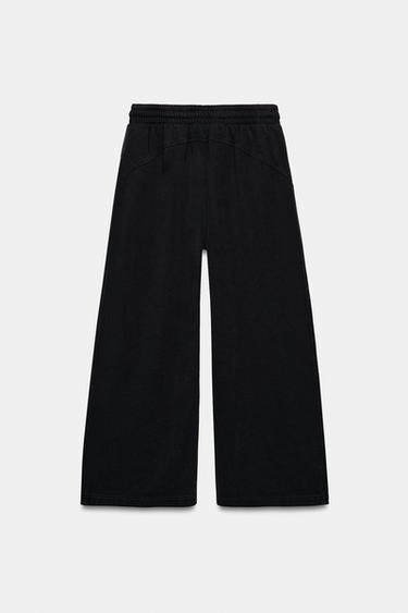 PANTALÓN FELPA EFECTO LAVADO - Gris antracita de Zara